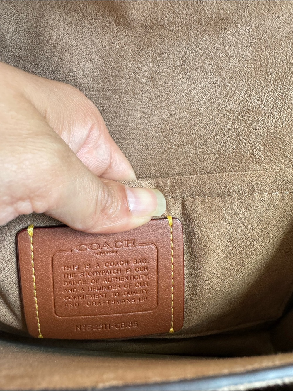 Coach Klare CBI66 Plaid Chain Shoulder Crossbody Bag Cream Brown Leather - Picture 8 of 9